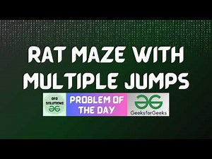 #1011 GFG POTD | Rat Maze With Multiple Jumps | GFG Solutions | 24-06-2026