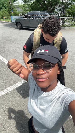 This was before we started the hike btw.😭 #jayandtracy | hiking