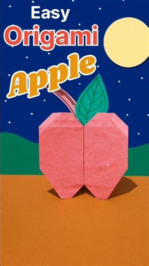 Easy Origami Paper Apple ! Fun and Simple Paper Fruits ! #craft #diy #viral