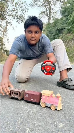 Remote control with hand pushing mall gari train unboxing and review korlam