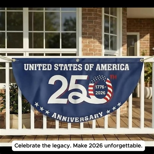 ⭐🦅 Bring historic pride to your front porch! This 250th Anniversary fan flag features classic stars, strong typography, and a vivid patriotic palette—perfect for July 4th, Memorial Day, Veterans Day & every day in between.🎉 🎁 Great gift for patriots.💝 👉 Get yours today! https://flagwix.com/collections/america-250th-anniversary-flag/products/patriotic-250th-anniversary-1776-2026-united-states-of-america-semiquincentennial-fan-flag?variant=40357338611841 | Unique Flags