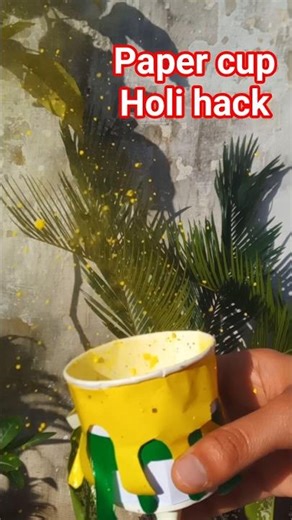 Balloon and paper cup holi hacks 💥/Diy Holi Poppers ideas#trendingshorts #holi #holispecial #holihai