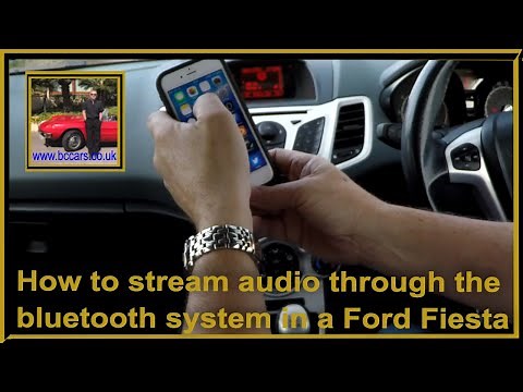 How to stream audio through the bluetooth system in a Ford Fiesta
