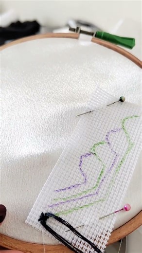 Double Cross Stitch Using Stencil on Satin | How to Do It