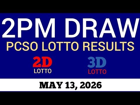 Lotto Result Today 2pm Draw May 13, 2026 Swertres Ez2 PCSO Live Result