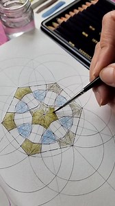 Discover the beauty of Islamic geometry with this masterclass from @safiraarts using Derwent Inktense pencils 🖌️🎨 Watch as the vibrant colors intensify when activated with water and washes dry permanently, allowing you to build layers and add pencil detail without dissolving previous work. Try Inktense for yourself and let us know how you get on. #DerwentInktense #DerwentArt #KeepDiscovering | Derwent Art