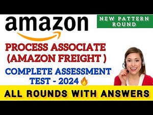 Amazon Process Associate - Amazon Freight Complete Assessment Test | Voice Versant Round 2024🔥