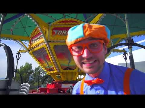 Blippi Toys! Blippi at an Amusement Park Learning Colors at the Carnival