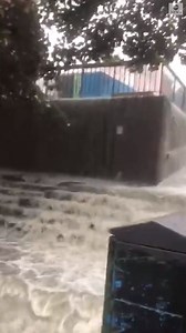 43K views · 304 reactions | Floodwater rushed down a flight of stairs in north London amid torrential rain that caused significant flooding. https://abcn.ws/3ehJkAW | ABC News | Facebook