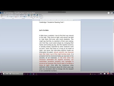 IELTS Cambridge 7 Reading Test 1 Let's Go Bats