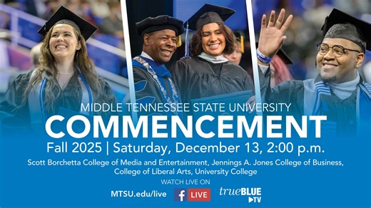 MTSU Fall 2025 Saturday @ 2:00 PM Commencement Ceremony