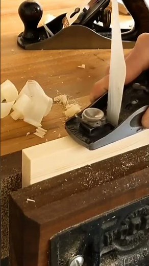 Block plane in action.
