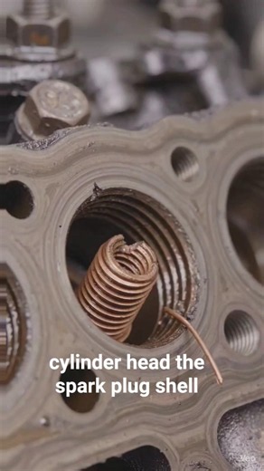 Remove a Broken Spark Plug from the Cylinder Head #automobile #electronic #mechanic