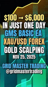 $100 Turned $6,000 in 24 Hours | GMS Basic EA Gold Scalping Strategy (XAUUSD Forex Trading Results)