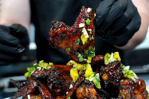 Cookout Season is officially so I figured I would share my absolute favorite Grilled Chicken Recipe. This can be done inside in the oven for those that don't have a grill. Let's #MakeItHappen Shopping List: 3-4 lbs chicken wings 3-4 tbsps walkerswood jerk paste 4 green onions 1/2 yellow onion 1-2 scotch bonnet or habanero peppers 2-3 tbsps brown sugar 1/3 cup soy sauce 1/2 cup pineapple juice 1 tsp fresh thyme 2-3 cloves of garlic 1 tsp ginger salt, pepper, garlic, onion powder, cinnamon ground 