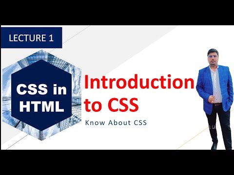 Introduction to CSS: Lecture 1