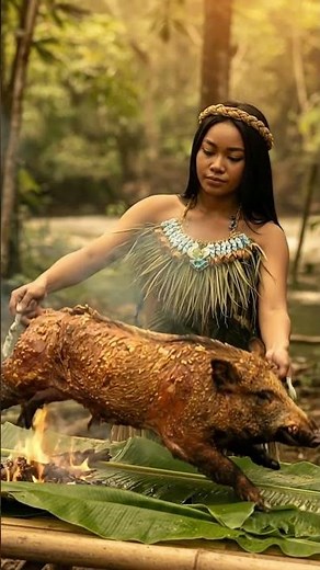 Jungle Cooking: Roasting a Giant Pig!