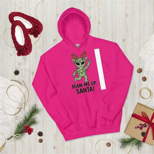 Must-Have Christmas Hoodie – Alien Reindeer Holiday Magic!