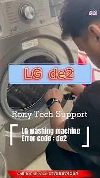 LG washing machine error code Problem solving #LG #de2 #washingmachineerrorcoad #LGwashingmachine