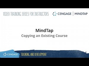 MindTap: Copy an Existing Course