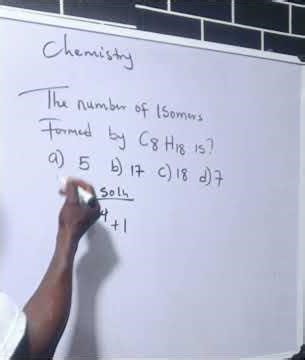 calculating the number of isomers of an organic compound. #waec #chemistry