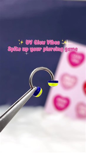 Elevate Your Style with UV Acrylic Stripe Horseshoe Barbell