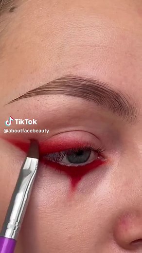 Midnight circus.⁠ ⁠ Matte Fluid Eye Paint™️ is pigment turned up. Made for creation not beautification. Paint onto eyes as liquid. Wait to dry. Savor the matte moment. ⁠ ⁠ SHOWN HERE: @India uses Matte Fluid Eye Paint™️ in Scream of Consciousness. #mattefluideyepaint #aboutfacebeauty #aboutfacehalsey #liquideyeshadow #halloweenmakeup #about___31daysofhalloween #uniquehalloweencostume #circuscostume #clownmakeup