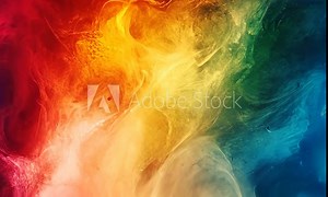 Vibrant Color Swirl: Abstract art featuring a mesmerizing blend of yellow, red, blue, and green colors creating a dynamic, swirling pattern. perfect for design projects needing a bold, energetic feel.