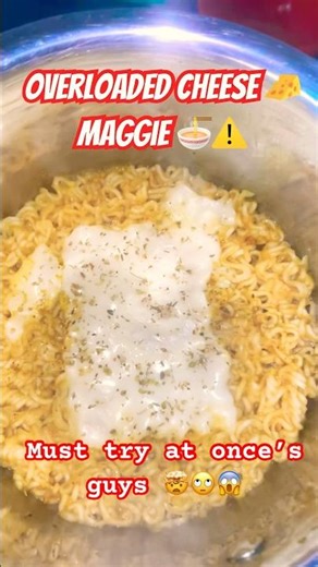 Day 90/100 | Overloaded Cheese Maggie 🧀🍜 Must Try Recipe 😍✨ #shorts #viral #trending