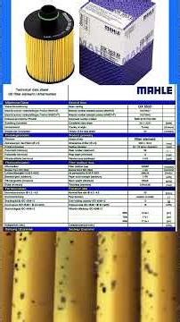MAHLE OX 553 D & Oil Filter & 1.6/2.0 JTD