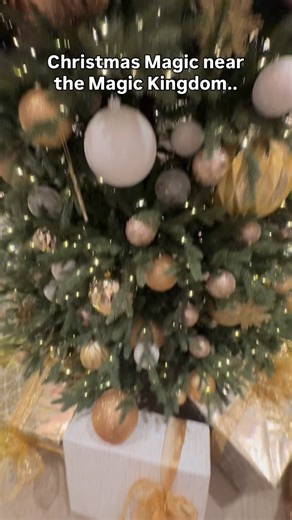 Doyle Borden on Instagram: "Christmas trees in gold and white to greet the guest who are here to visit Snow, White, Mickey and Minnie mouse, and all the other Disney characters. #Christmas #ChristmasTree. #GoldAndWhiteChristmasTree. #Anaheim. #Disney. #MagicKingdom #ChristmasInCalifornia #ChristmasDecorator #ChristmasDesign #HotelChristmas"