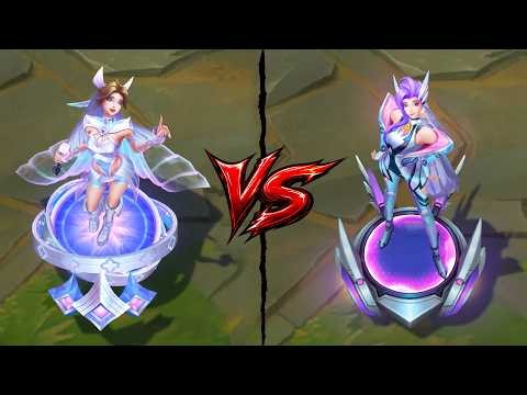 Heartsong Seraphine vs Battle Dove Seraphine Legendary Skins Comparison (League of Legends)