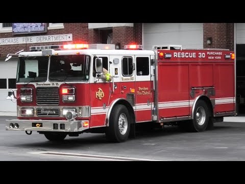 Purchase Fire Department Engine 241 and Rescue 30 Responding