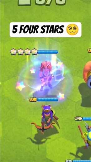 5 Four Stars in Single game 😱😵‍💫 #mergetactics #clashroyale