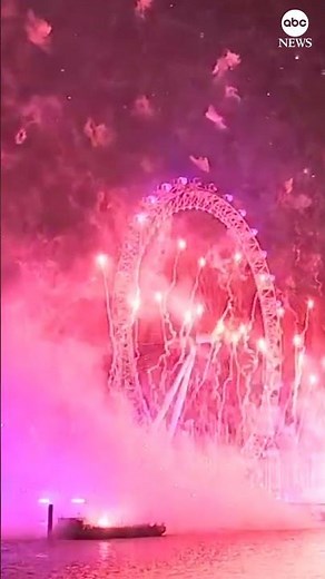 Dazzling fireworks display over London Eye to ring in the New Year