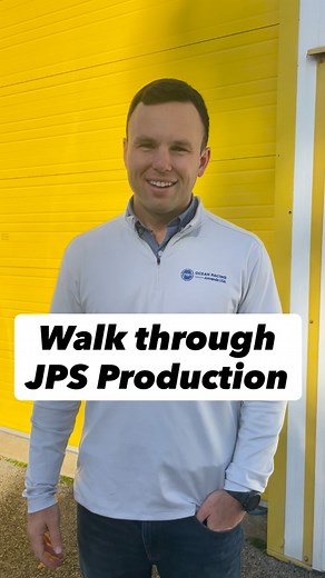 Check out what’s behind the yellow door at JPS! We have the new mold that was just pulled off the plug and the first layer of carbon being infused on the deck. More to follow soon. #mini650 #minitransat #boatbuilding #carbonfiber #sailing | PGN Ocean Racing
