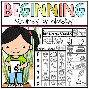 Beginning Sounds Worksheets | Kindergarten Phonics Letter Sounds Match