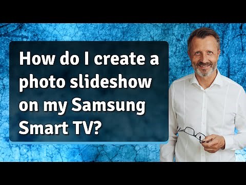 How do I create a photo slideshow on my Samsung Smart TV?