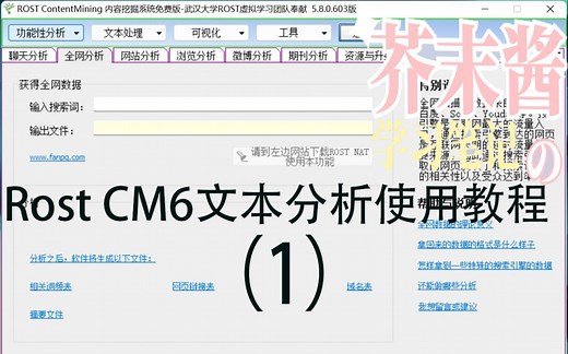 Rost CM6文本分析使用教程（1）词频分析 亲妈级教学，让论文不在苦恼。小白软件真的不错哦