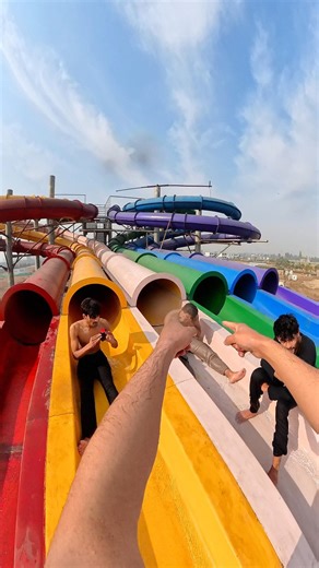 POV: I Went BACKWARDS Up the Water Slide 😱💦🇺🇲 #shorts