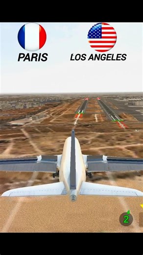 Paris🇲🇫 To Los Angeles🇺🇸 with Airbus a350 #shorts #aviation #a350 #headlight #flightsim