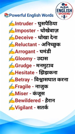 Powerful english words | English speaking practice | Spoken english | Vocabulary #english