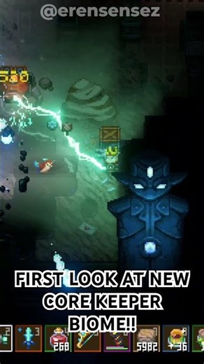 MY VERY FIRST LOOK AT NEW CORE KEEPER BIOME!!(v1.2.0.4void&voltage) #corekeeper#tinkerlands#terraria