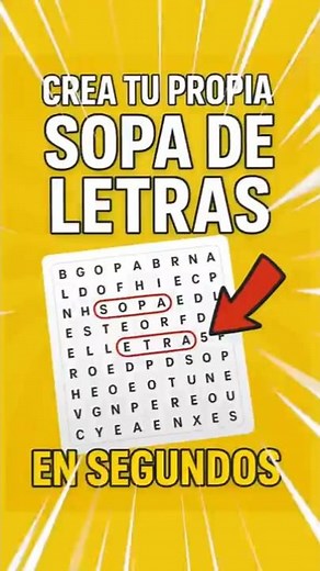 Crea una sopa de letras en segundos 🧩✨