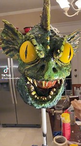 It looks like a mix between something out of Beetlejuice and a Gremlin 🥰 | Wilkes Family Halloween Displays