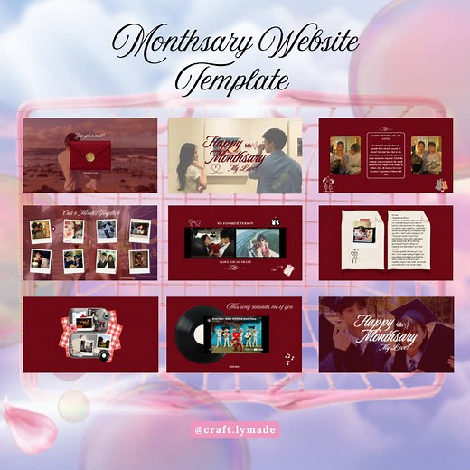 Customizable Monthsary Website for Your Partner | Canva Template