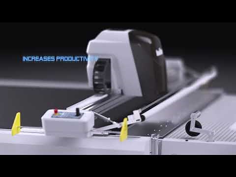 Bullmer Procut multiply cutting machine with cradle spreading machine for textiles and upholstery