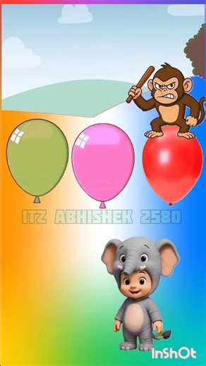 Angry 😡 Monkey 🐵 Blast ballons Baby sad Kyu Blast kar rehe hoo #monkeyvideo #ballon#2580 #monkeys
