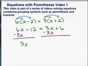 Equations with Parentheses 1