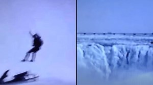 A man's final moments were accidentally caught by tourists as he attempted to jet ski across Niagara Falls